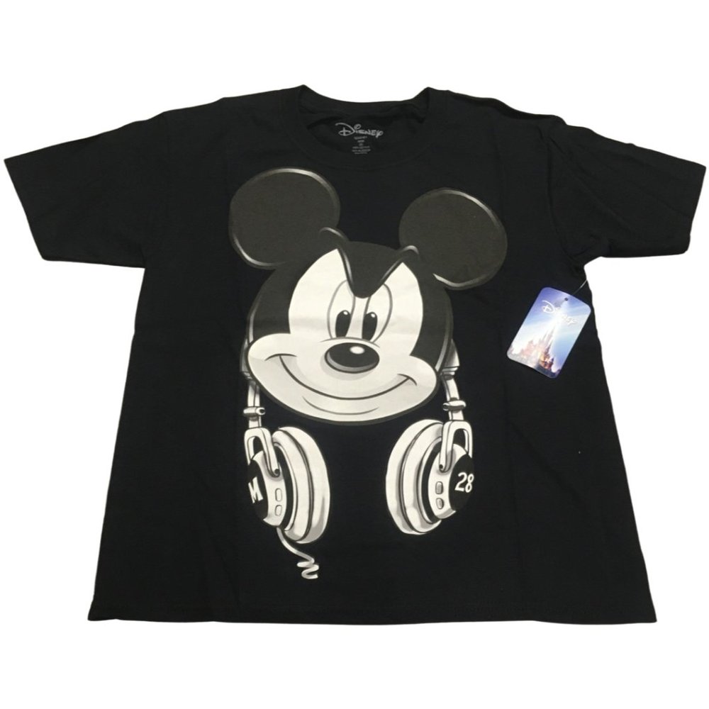 Mickey Mouse Headphones Men's Graphic T Shirt